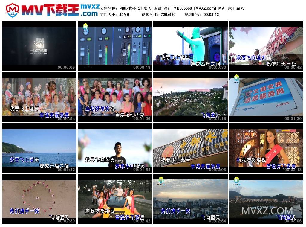 阿旺-我要飞上蓝天_国语_流行_MB505560